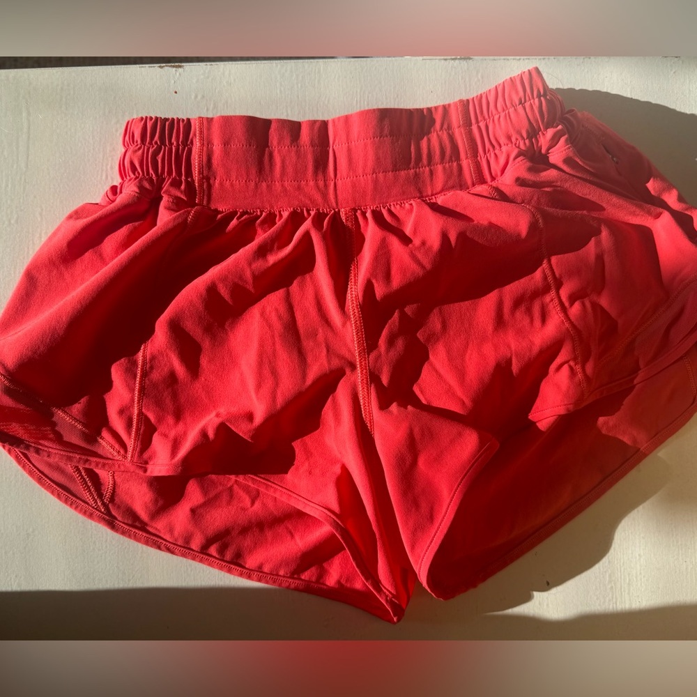 LULULEMON Red Hotty Hot Shorts